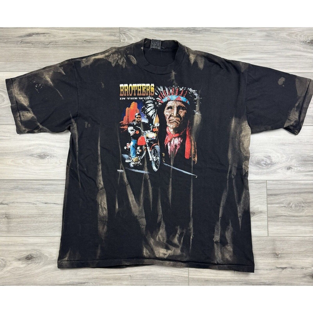 Vtg Brothers In The Wind T Shirt Biker 90’s Harley Boot Hilltop Sportswear‎ XXL